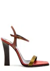 Saint Laurent Lydia 110 Satin Sandals In Multicoloured