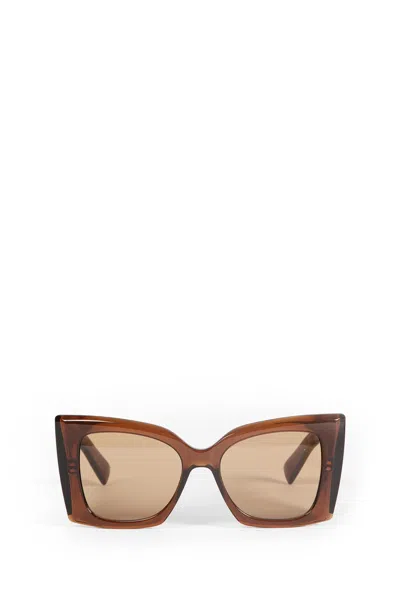 Saint Laurent M119 Blaze Crystal Sunglasses In Brown