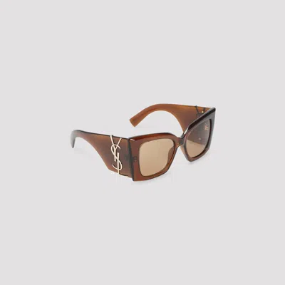 Saint Laurent M119 Blaze Sunglasses In Brown