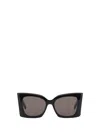 Saint Laurent Sl M119 Blaze Rectangular Sunglasses In Black Black Black