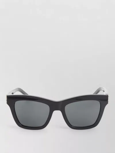 Saint Laurent M156 Acetate Sunglasses Squared Frame Design In Black