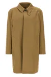 Saint Laurent Men's Mac Gabardine Coat In Brown