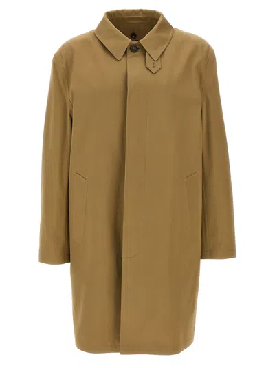 Saint Laurent Mackintosh Trench Coat In Beige