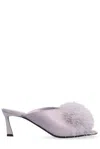 Saint Laurent Blanco 60 Satin Sandals In Lilac