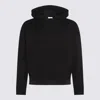 Saint Laurent Logo-embroidered Organic Cotton Hoodie In Black