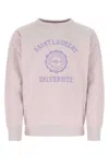 Saint Laurent Oversize Université Crest Organic Cotton Crewneck Sweatshirt In 5421