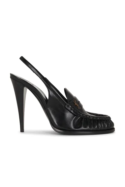 Saint Laurent Magnum Wisty Pump Slingback In Black