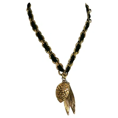 Pre-owned Saint Laurent Maison Denez For Yves  Charm Necklace In Black