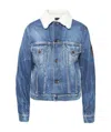 Saint Laurent Make An Old Denim Coat In Blue