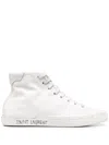 Saint Laurent Malibu High-top Sneakers In White