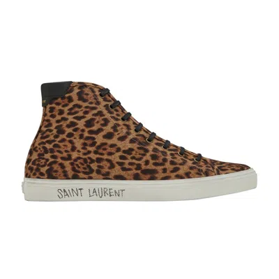 Pre-owned Saint Laurent Malibu Mid 'leopard Print' In Brown
