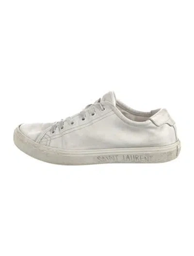 Pre-owned Saint Laurent Malibu Sneakers In White