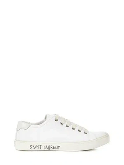 Pre-owned Saint Laurent Malibu Sneakers In White
