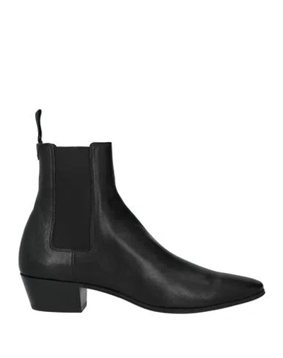 Saint Laurent Man Ankle Boots Black Size 7 Leather