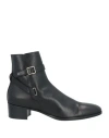 Saint Laurent Man Ankle Boots Black Size 9 Calfskin In Black