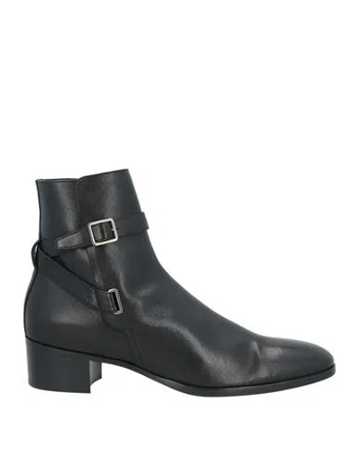 Saint Laurent Man Ankle Boots Black Size 9 Calfskin