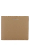 Saint Laurent Textured Leather Bi-fold Wallet In Brown