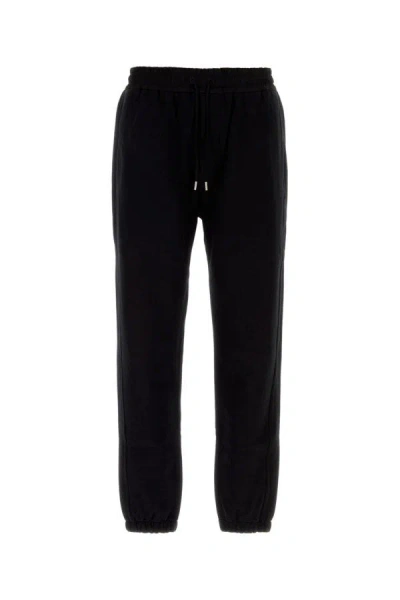 Saint Laurent Man Black Cotton Joggers