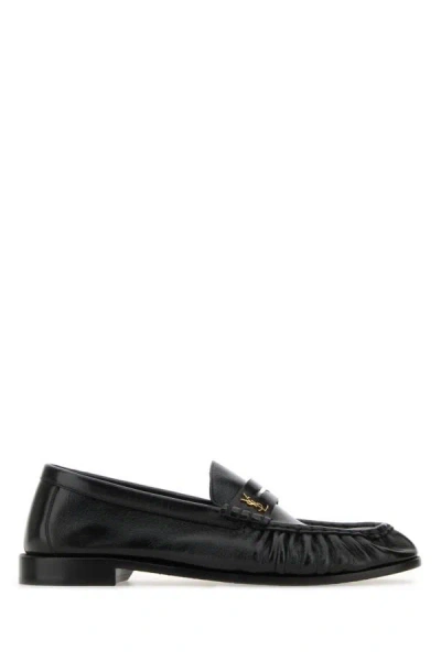 Saint Laurent Man Black Leather Le Loafer Loafers