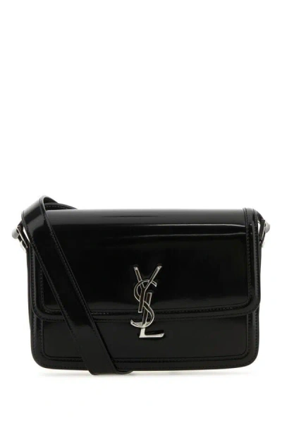 Saint Laurent Man Black Leather Solferino Medium Crossbody Bag
