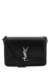 Saint Laurent Man Black Leather Solferino Medium Crossbody Bag In Black
