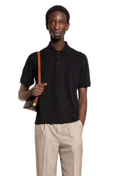 Saint Laurent Man Black T-shirts & Tank Tops