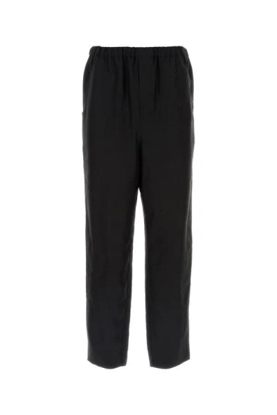 SAINT LAURENT SAINT LAURENT MAN BLACK VISCOSE BLEND PANT