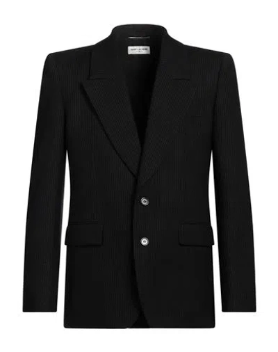 Saint Laurent Man Blazer Black Size 42 Wool