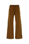 Saint Laurent Logo Embroidery Track Pants In Brown