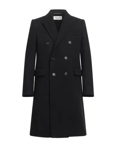 Saint Laurent Man Coat Black Size 42 Wool, Cashmere