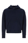 Saint Laurent Black Cotton Sweatshirt In Blue