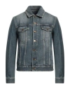 Saint Laurent Blue Slim Jacket With Patch Pockets In Denim Man In Blue