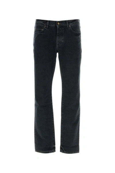 Saint Laurent Man Jeans In Black