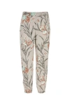 Saint Laurent Floral Print Satin Pant In Multicolor