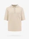 Saint Laurent Wool Polo Shirt In Cream