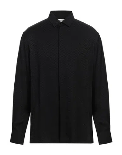 Saint Laurent Man Shirt Black Size 16 Silk