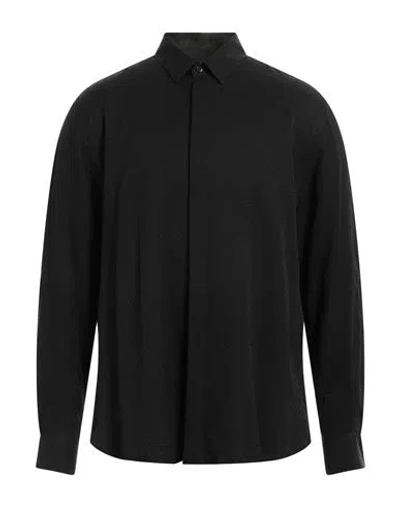 Saint Laurent Man Shirt Black Size 16 Silk