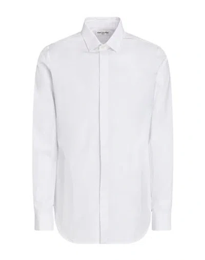 Saint Laurent Man Shirt White Size 16 Cotton
