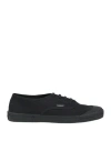 Saint Laurent Canvas Round Toe Rubber Sole Sneakers In Black
