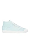 Saint Laurent Man Sneakers Sky Blue Size 9 Calfskin