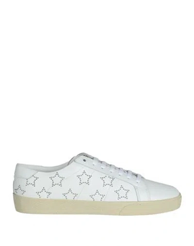 Saint Laurent Man Sneakers White Size 9 Leather