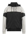 Saint Laurent Two-tone Paneled Hoodie In Black