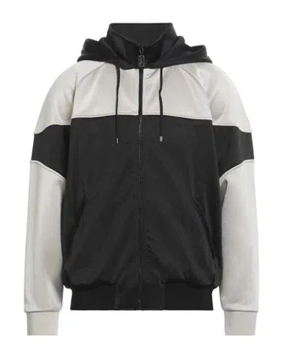 Saint Laurent Man Sweatshirt Black Size L Polyester, Cotton, Viscose