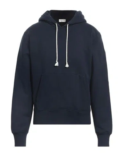 Saint Laurent Midnight Blu Cotton Sweatshirt In Black