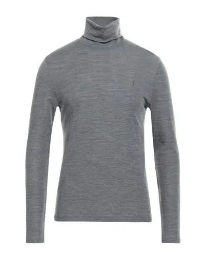 Saint Laurent Man Turtleneck Grey Size Xl Wool, Polyamide