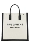Saint Laurent Two-tone Canvas Rive Gauche Shopping Bag In Multicolor