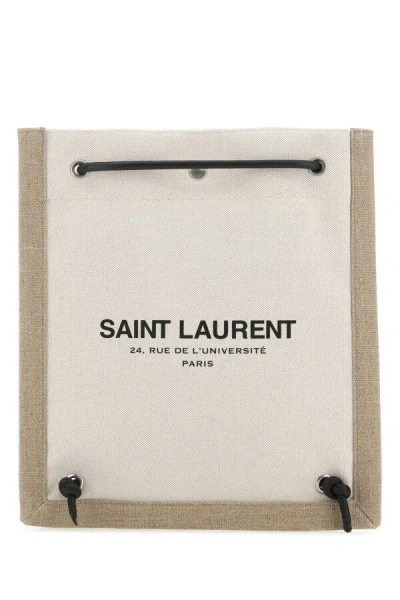 Saint Laurent Men Two-tone Canvas Universite Crossbody Bag In Multicolor
