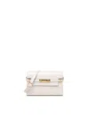 Saint Laurent Manhattan Leather Shoulder Bag In Crema Soft