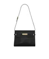 Saint Laurent Manhattan Crocodile-embossed Shoulder Bag In Black