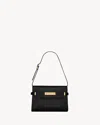 Saint Laurent Manhattan Crocodile-embossed Shoulder Bag In Black